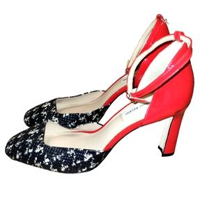 Antonio Melani Patriot (red, white and blue) heels, size 9 1/2
